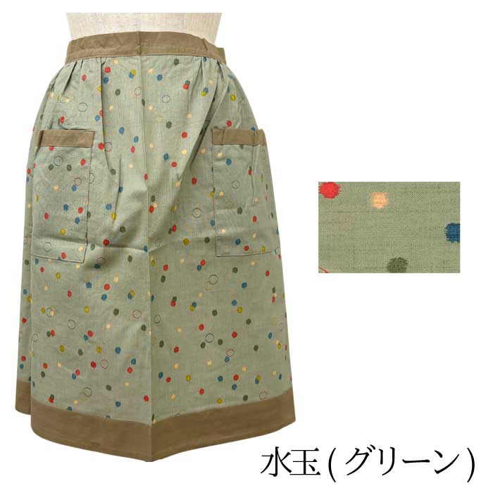 #0895　日本製和風サロンエプロン　綿100％　前掛け
