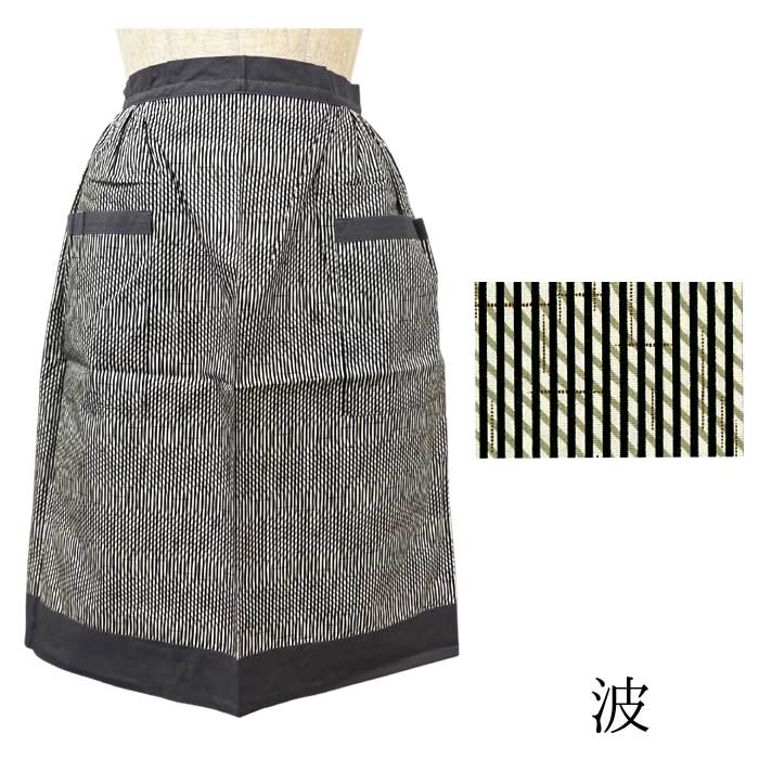 #0895　日本製和風サロンエプロン　綿100％　前掛け