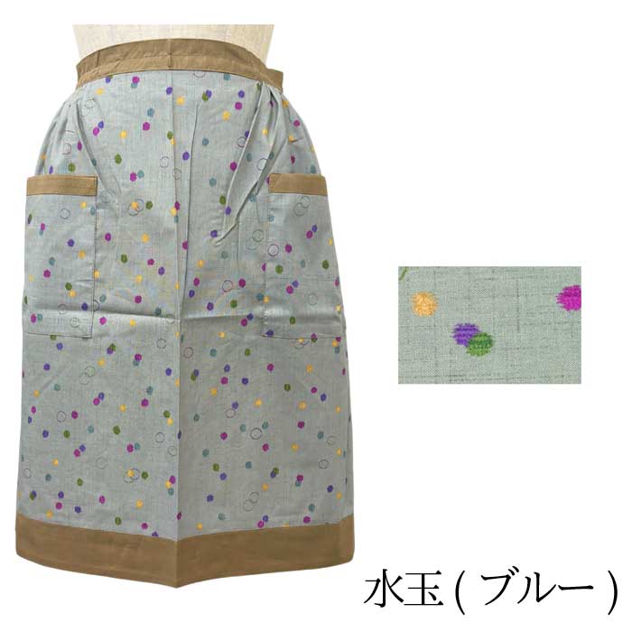 #0895　日本製和風サロンエプロン　綿100％　前掛け