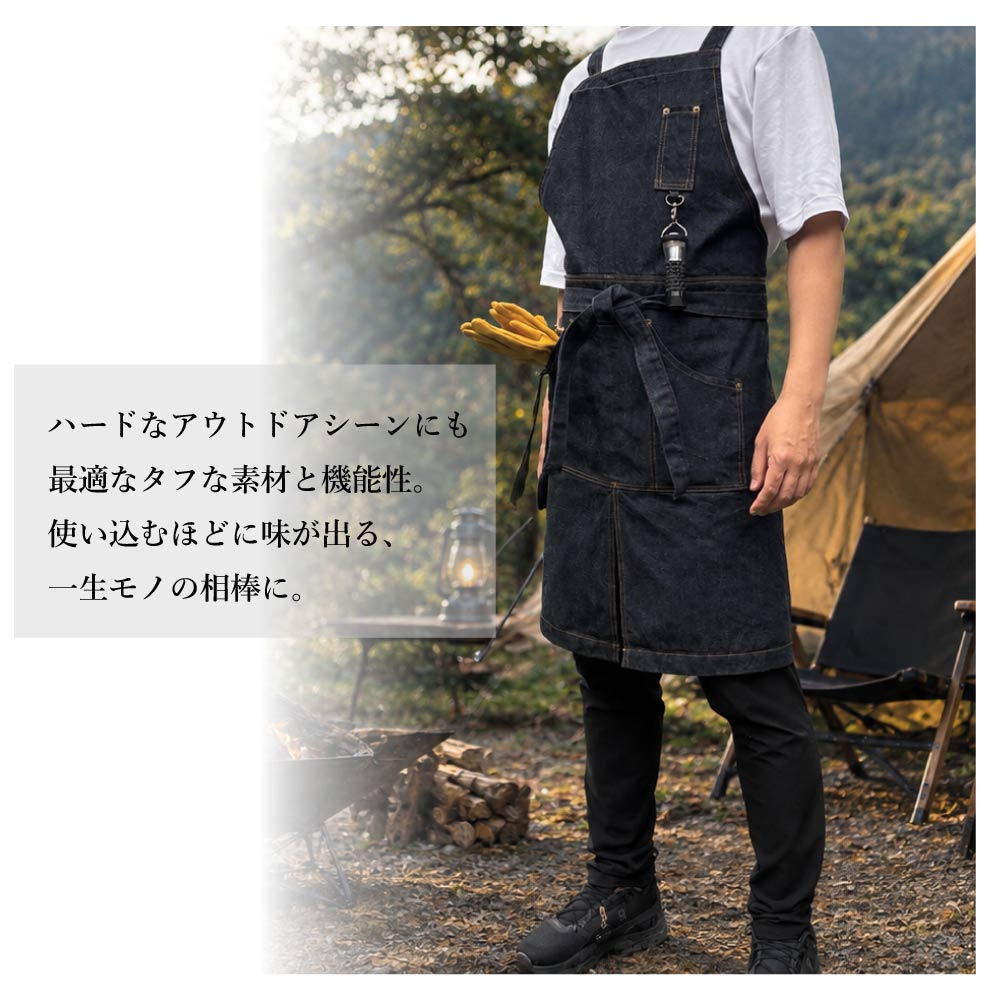 日本製　プレミアム　岡山デニムエプロン　14オンス